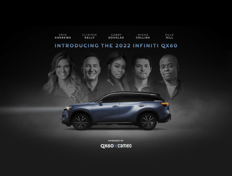 INFINITI today introduced a novel Reservation Program featuring Cameo, the leading marketplace connecting fans with pop culture icons, for its all-new 2022 QX60 luxury SUV. Reservations will be available from July 13, 2021 until the QX60 officially goes on sale in early fall. (Photo: Business Wire)