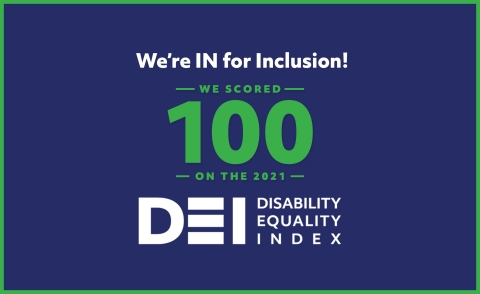 CAI earns 100 on the 2021 Disability Equality Index. (Graphic: Business Wire)
