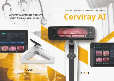 original AIDOT Inc., a Korean medical ICT company, has strengthened exporting Cerviray AI, a cervical cancer remote readout system, to enhance women's health in developing countries where medical infrastructure is not sufficient. The Cerviray AI of AIDOT has been developed with an aim of improving women's health in global markets where medical infrastructure is lacking. AIDOT succeeded in commercializing the Cerviray AI in 2020. By employing the Visual Inspection with Acetic acid technique, the Cerviray AI is the first such device that has adopted AI and contactless remote solution. As it combines the Visual Inspection with Acetic acid (VIA) technique with AI, this solution can save test time and cost significantly in comparison with the existing pap test. (Graphic: Business Wire)