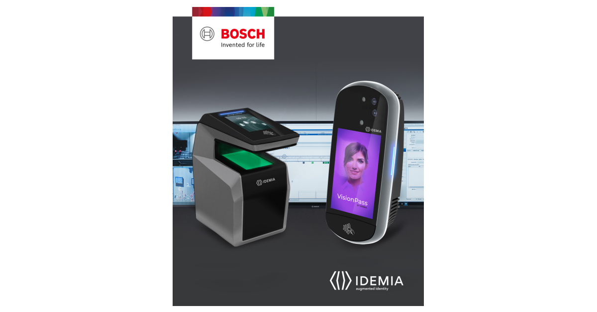 IDEMIA Announces a Global Partnership With Bosch Building Technologies