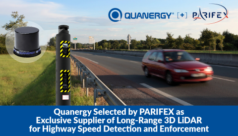 Quanergy viene selezionata da PARIFEX come fornitore esclusivo di sensori LiDAR 3D a lungo raggio per il rilevamento e l’applicazione dei limiti di velocità in autostrada