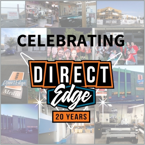Direct Edge Media announces that 2021 marks the company’s 20th anniversary. The rapidly growing full-service print communications company is celebrating its milestone by expanding its corporate headquarters as part of its continued long-term growth strategy. (Graphic: Business Wire)