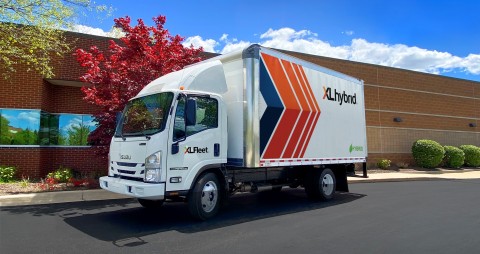 XL Fleet's hybrid electric drive system on the Isuzu NPR-HD (Photo: Business Wire)