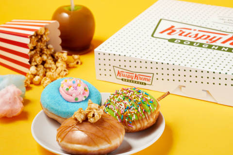 Three delightful doughnut versions of favorite carnival treats, available for limited time (Photo: Business Wire)