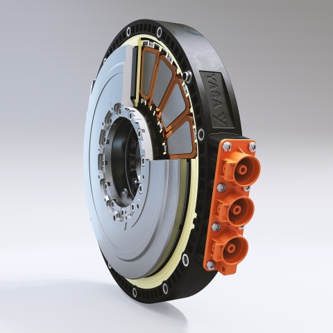 YASA’s axial-flux electric motor - a step-change from legacy radial motors, giving end customers greater range and unsurpassed driving experiences. (Photo: Business Wire)