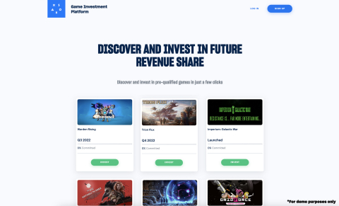 thumbnail Invest in a game's future revenue share. Pre-register for Xsolla Game Investment Platform. (Graphic: Business Wire)
