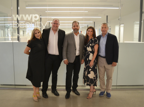 WWP Beauty’s Executive team at its LA location grand opening. Pictured from left to right: Musa Dias, CMO; Josh Kirschbaum, CEO; Robert Tognetti, COO; Jennifer Adams, CFO; James Farley, EVP, North America. (Photo: Business Wire)