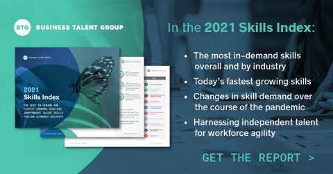 Business Talent Group’s 2021 Skills Index Report (Graphic: Business Wire)