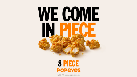POPEYES® SAYS GOODBYE TO CHICKEN WARS AS THEIR NEW GAME CHANGING NUGGETS HITS STORES NATIONWIDE, AND THIS TIME THEY COME IN PIECE, 8 PIECE. (Photo: Business Wire)