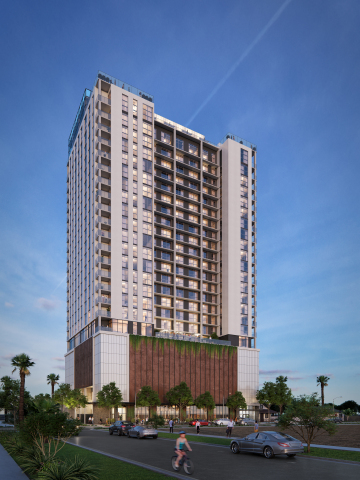Skye on 6th, a new a 26-story multifamily building located within an opportunity zone in Phoenix. (Photo: Business Wire)