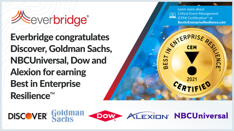 original Everbridge Launches Industry’s First Global Critical Event Management (CEM) Certification Program with Formalized Standards for Enterprise Resilience (Graphic: Business Wire)