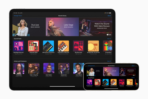 GarageBand now includes an expanded Sound Library with Sound Packs from some of today's top artists and music producers. (Graphic: Business Wire)
