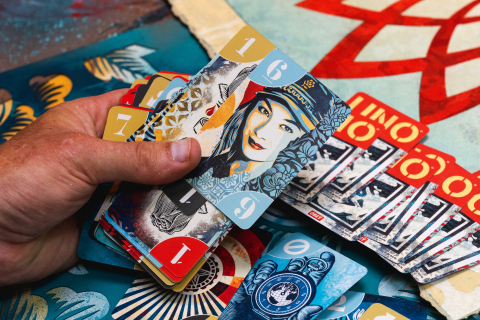 Mattel Creations Brings Shepard Faireys Sought-After Street Art to Homes Through the UNO Artiste Series (Photo: Business Wire)