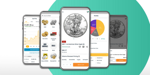 APMEX, one of the nation’s largest online precious metals retailers, announces the launch of its shoppable mobile app. (Photo: Business Wire)