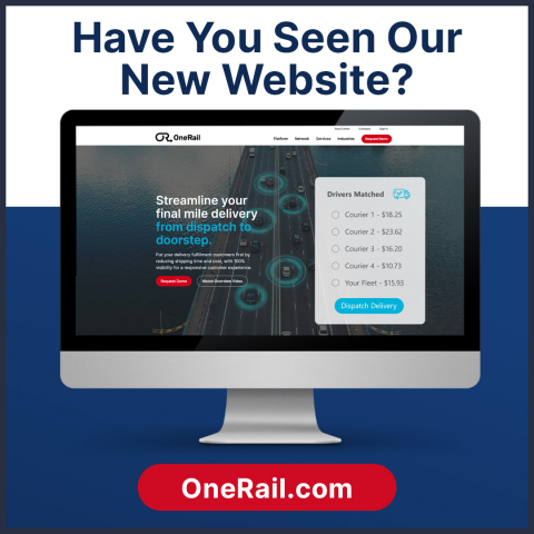 original OneRail is a delivery operating system for streamlining final mile delivery services, from dispatch to doorstep. The platform is a 3-in-1 solution, including a marketplace of 7.5MM couriers, a delivery operating system platform, and a USA-based team of logistics experts who assist with exceptions on the customer’s behalf, 24/7. (Photo: Business Wire)
