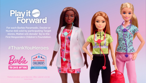 Barbie® to donate $5 for each Barbie doctor, nurse or paramedic doll sold* at participating Target locations during the month of August (Photo: Business Wire)