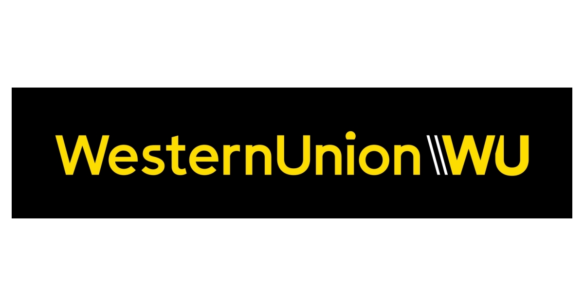 Furth, Germany : Logo of Western Union. The Western Union Company