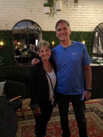 Fireside Co-Founder Mark Cuban and Libsyn President and COO Laurie Sims (Photo: Business Wire)