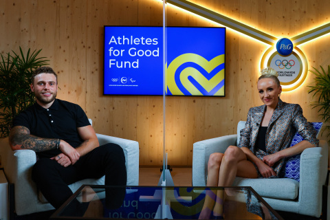 5x Olympic medalist Nastia Liukin and Olympic silver medalist Gus Kenworthy connect with Tokyo 2020 athletes at a panel hosted by P&G about how they are stepping up for acts of good in their communities. (Photo: Business Wire)