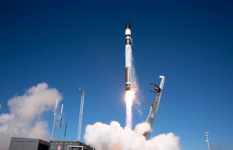 A Rocket Lab Electron launch vehicle lifts-off from Launch Complex 1 (Photo: Business Wire)