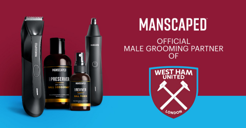 Manscaped returns to the prestigious Premier League in partnership with beloved club West Ham United. (Graphic: Business Wire)