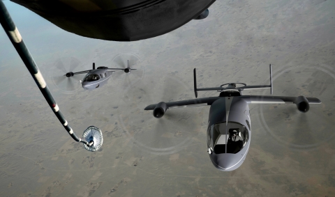 Proposed Vy 400AF special operations variants conducting air-to-air refueling (Photo: Business Wire)