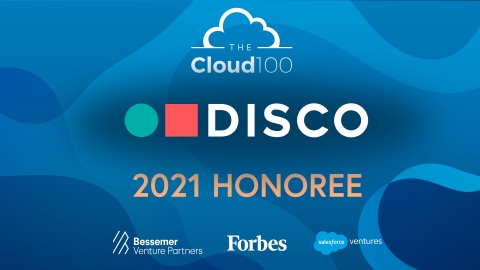 original DISCO is Named to the 2021 Forbes Cloud 100 (Graphic: Business Wire)