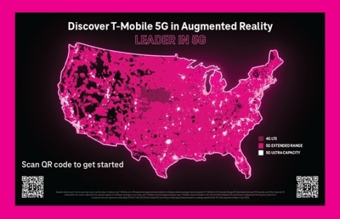 Discover T-Mobile 5G Augmented Reality. To check out T-Mobile's Augmented Reality Map, scan this QR code and aim your phone at the map. (Graphic: Business Wire)