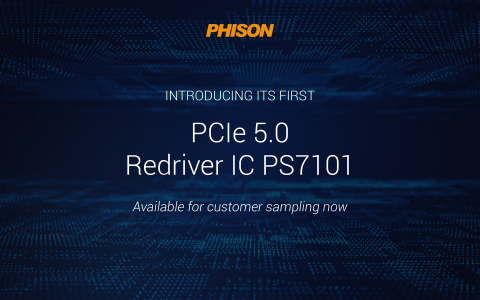 Phison takes leadership role in IC development of next-generation platforms with the introduction of PS7101 Redriver. Phison's Redriver effectively reduces the compatibility problems that may occur when connecting between the CPU and the endpoints. (Image courtesy of Phison)