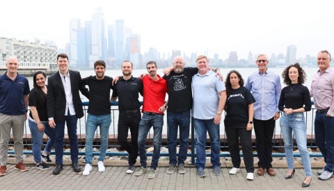 Members of the Semperis leadership team photographed outside of the company’s global headquarters in Hoboken, New Jersey. (Photo: Business Wire)