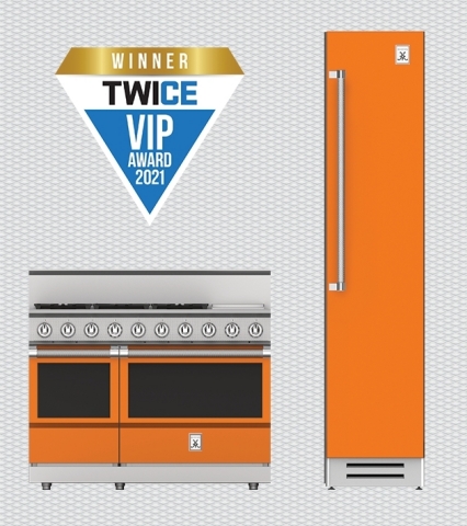 The Hestan 48” All Gas Range with 12” Griddle and the Hestan 18" Freezer Column have been selected as TWICE VIP (Very Important Product) Award winners. (Graphic: Business Wire)