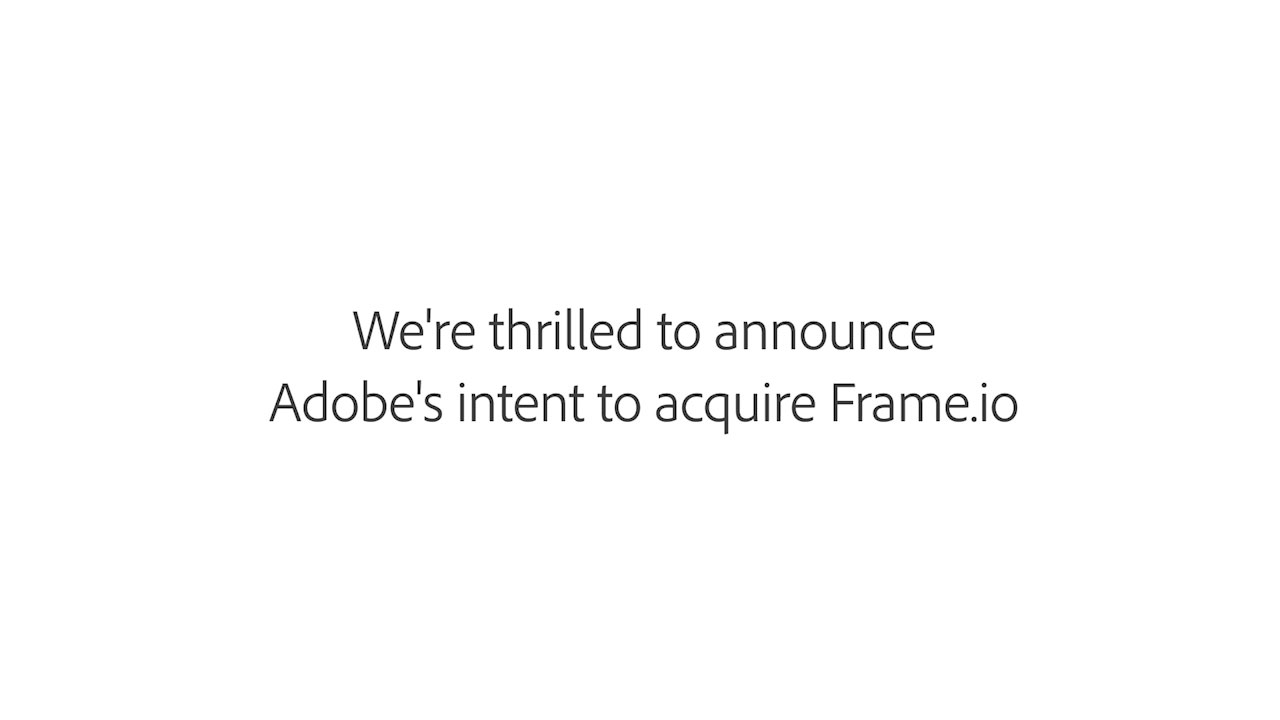 Adobe to Acquire Frame.io