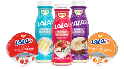 LALA introduces dessert-inspired yogurt smoothies in three flavors and cremas in two flavors. (Photo: Business Wire)
