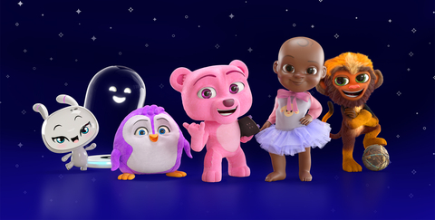 Invisible Universe, an entertainment technology company, reveals it is behind the most popular, celebrity-backed animated characters on social media including - from left to right - Kayda & Kai (Karlie Kloss’ new and already TikTok famous robot and her docking station), Squeaky & Roy (the long lost toys of the D'Amelio family, reunited with them in Los Angeles), Qai Qai (Serena Williams' daughter’s doll brought to life), and Crazynho (a happy-go-lucky monkey living with Brazilian soccer star Dani Alves). (Graphic: Business Wire)