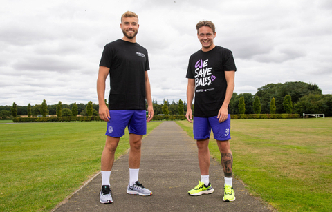 Hibs players Scott Allan and Ryan Porteous (pictured) make us look good. This year’s partnership activations include raising awareness for the Testicular Cancer Society, Manscaped’s cause and long-time partner. (Photo: Business Wire)