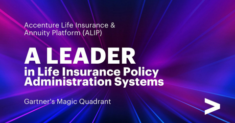Accenture has been named a leader in the Gartner® Magic Quadrant™ for Life Insurance Policy Administration Systems, North America.  (Graphic: Business Wire)