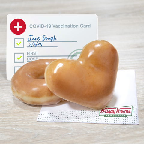 Guests who show valid COVID-19 vaccination card Aug. 30 through Sept. 5 will receive two free doughnuts any time, every day, and one free doughnut daily for rest of year (Photo: Business Wire)