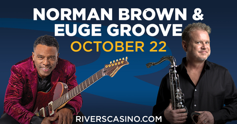 Norman Brown and Euge Groove will perform at Rivers Casino Philadelphia on Friday, Oct. 22, at 8 p.m. (Photo: Business Wire)