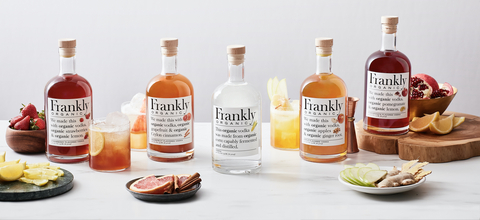 original Inspired by a wellness shot, Frankly Organic Vodka had a thirst to craft the world's first functional spirit by using real fruits, roots, and botanicals for a superior tasting vodka. Turmeric root, maca root, ginger root, wild cherry bark, cinnamon, and cayenne pepper are functional ingredients that add layers of complexity while being mindful. (Photo: Business Wire)