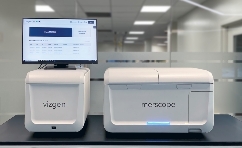 Vizgen releases MERSCOPE Platform to leading research institutes. MERSCOPE is the first commercially available high-plex, single-cell spatial genomics platform for spatially profiling gene expression across whole tissues and resolving individual transcripts with nanometer-scale resolution. (Photo: Business Wire)