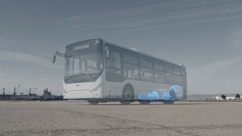 Wrightspeed Powered Transit Bus. The world’s most efficient powertrain is modular, high torque, and can be adapted to any medium or heavy duty vehicle chassis. (Photo: Business Wire)
