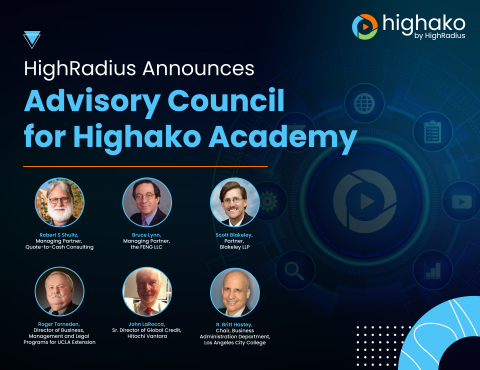 original HighRadius Announces Advisory Council for Highako Academy.
(Photo: Business Wire)