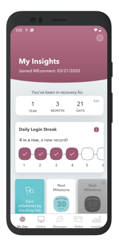 WEconnectRecovery now has a free version designed to support the more than 70 million Americans dealing with substance misuse and mental health issues. (Graphic: Business Wire)