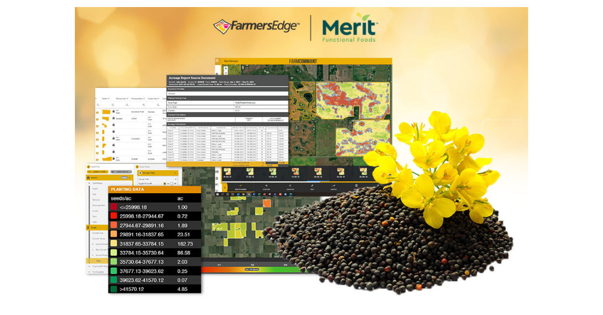 Farmers Edge and Merit Functional Foods to Launch Pilot Program for