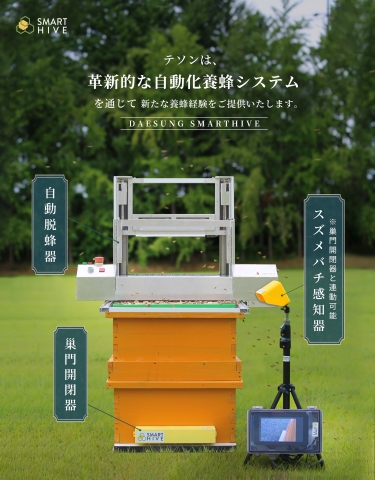 DAESUNG SMARTHIVE Automated Hive Controller which was honored with the Innovation Awards at the CES 2021 will be exhibited at the AGRI WEEK TOKYO 2021 and CES 2022. The SMARTHIVE Hive Controller is a portable smart beekeeping system that safely takes out honeycombs from beehives, brushes bees and stacks honeycombs outside beehives in approximately a minute. It boasts a lightweight of 9 kg without corrosion, and even a novice can use it alone to extract honey as its operation method is simple. Using this automated hive controller, beekeeping farms in Korea could reduce working time by 50% compared to the existing products, and it enabled one to extract honey alone. The Controller was highly evaluated at international trade shows, pitchings and IR held in 2021. The company continues to attain significant achievements, including signing the MOU with the Ministry of Agriculture of Ethiopia. (Graphic: Business Wire)