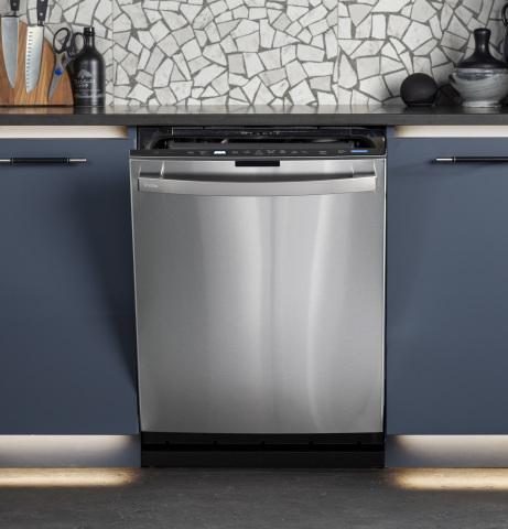 The new GE Profile UltraFresh System™ Dishwasher with Microban® Antimicrobial Technology aims to reduce the growth of bacteria in and on your dishwasher. (Photo: GE Appliances, a Haier company)