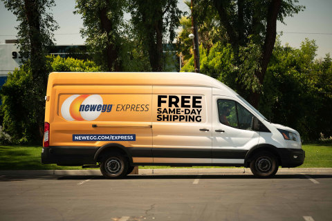 Newegg now offers same-day delivery to Southern California customers via its growing fleet of Newegg Express delivery vehicles (Photo: Business Wire)