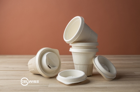 Celwise molded fiber products, such as those shown here, are made from wood pulp and other cellulose that is processed through unique 3D printed tooling. The end product is water-resistant and recyclable, renewable and biodegradable. (Photo: Business Wire)