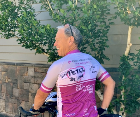 Cancer survivor Mark DeLong will ride Coast 2 Coast 4 Cancer in honor of his son who passed away from cancer (Photo: Bristol Myers Squibb)