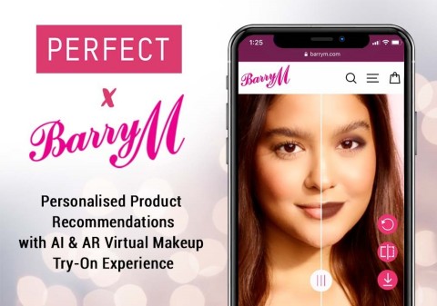 Perfect Corp. partners with Barry M to provide personalised product recommendations to all customers with AI AR virtual makeup try-on experience (Photo: Business Wire)